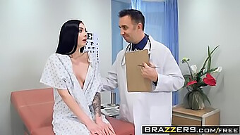 Keiran Leed And Marley Brinx In A Medical Study Threesome With Cunnilingus And Yoga