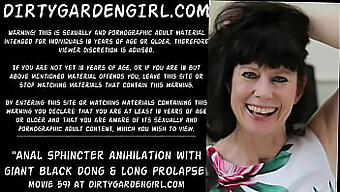 Dirtygardengirl'S Extreme Anal Experience With A Giant Black Dildo